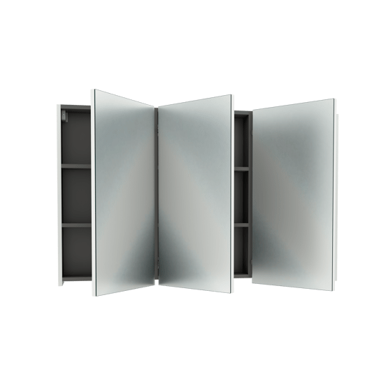 Linie Montro Spiegelschrank Bad: 120 x 75 cm, Weiß matt