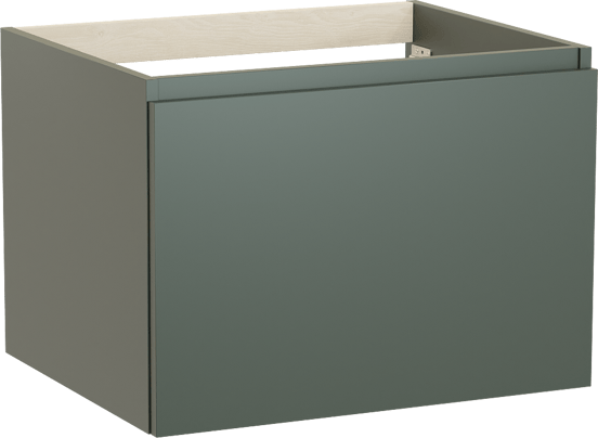 Balmani Sfera hängender Waschbeckenunterschrank: 67,5 x 55 cm, Forest, 2 Schubladen