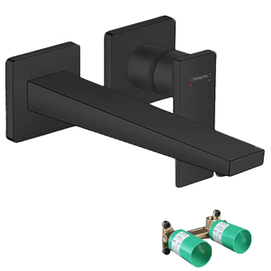 Hansgrohe Metropol robinet de lavabo à encastrer Noir Mat incl élément intégré