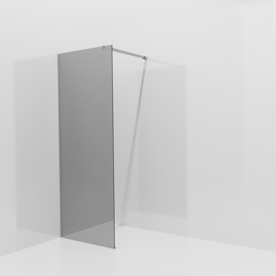 Balmani Modular douche à l'italienne: 80 x 200 cm, Miroir Reflex, Profil Brushed Inox