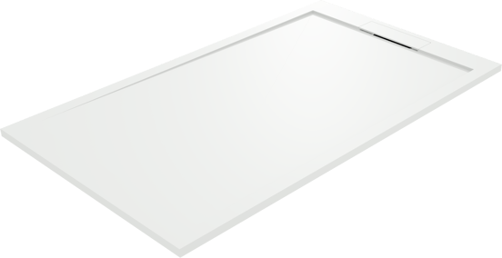 Balmani Andes receveur de douche 150 x 90 cm Solid Surface blanc mat structure en ardoise
