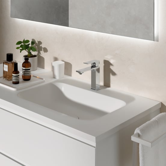 Blaufoss Cape wastafelkraan glanzend chroom