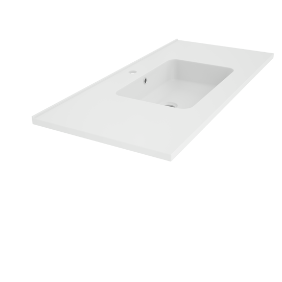 Linie Vano Einzelwaschtisch, Marmorkomposit matt, 100 x 46 cm