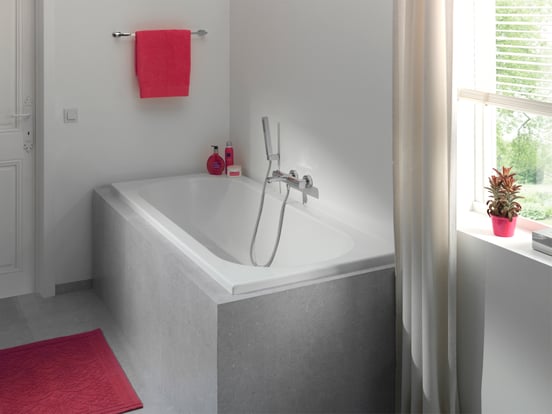 Luca Varess Rosala eenpersoons inbouwbad 170 x 70 cm acryl mat wit