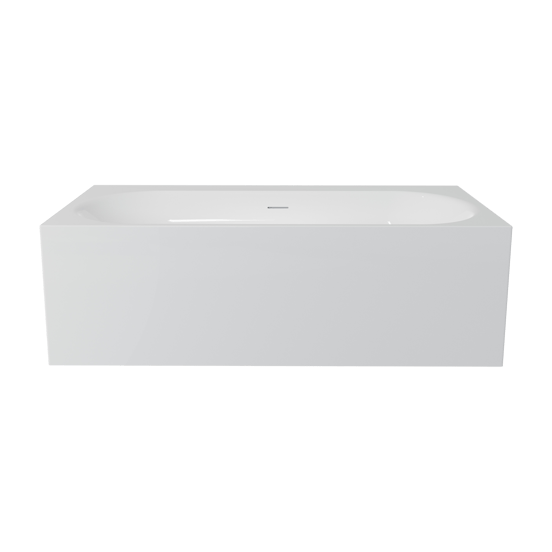 Luca Varess Siesta baignoire îlot rectangulaire 180 x 90 cm acrylique blanc brillant