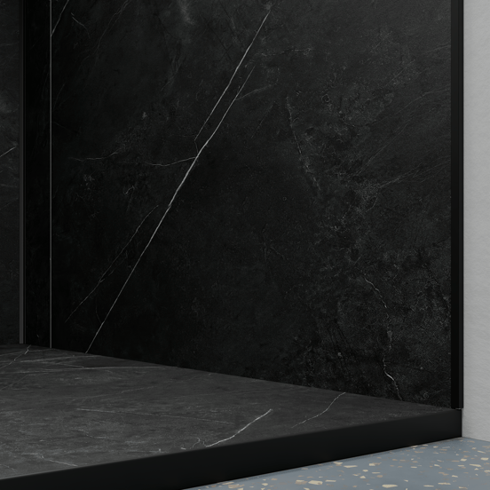 Luca Varess Suite douchebak 140 x 90 cm composietmarmer Marble Dark 