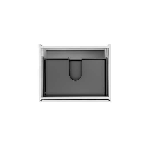 Storke Edge meuble sous-lavabo suspendu 65 x 52 cm Blanc Brillant 2 tiroirs