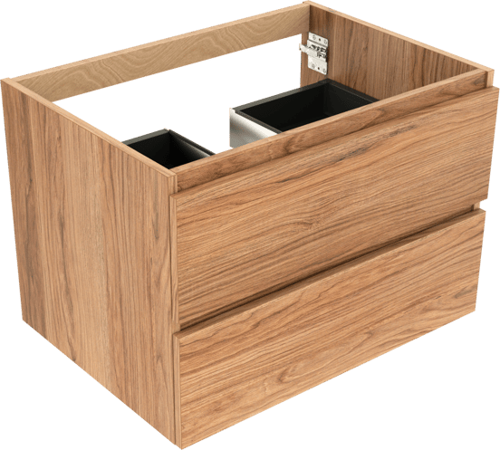 Balmani Lucida meuble sous-vasque suspendu 75 x 55 cm teck 2 tiroirs