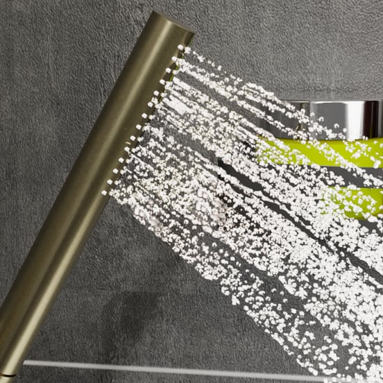 Blaufoss Round handdouche met slang 1 straalfunctie Brushed Champagne Gold