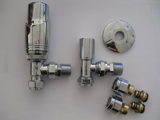 Vipera Torci set de robinet thermostatique connexion coudée à 90° chrome