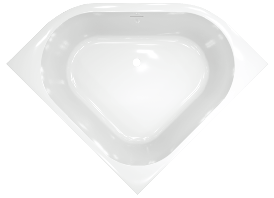 Luca Varess Idol baignoire d'angle gauche ou droite duo 150 x 150 cm acrylique Blanc Brillant