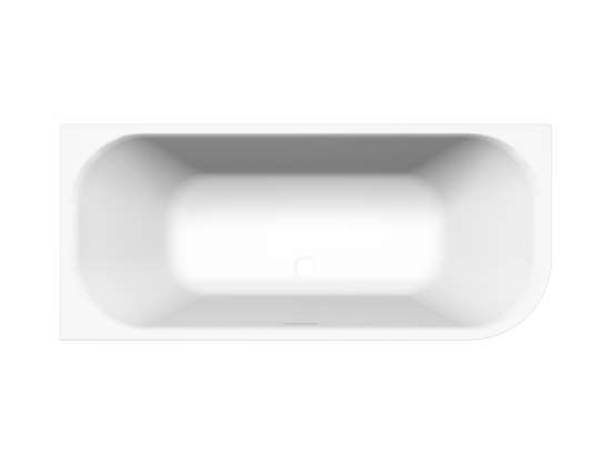 Luca Varess Mezzo 2-Personen-Eckbadewanne: links, 170 x 75 cm, Acryl, Weiß matt