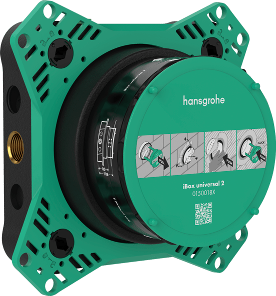 Hansgrohe Showerselect Comfort_E robinet thermostatique Colonne de douche de pluie encastré avec douche de tête 30 x 30 cm Chrome Brillant