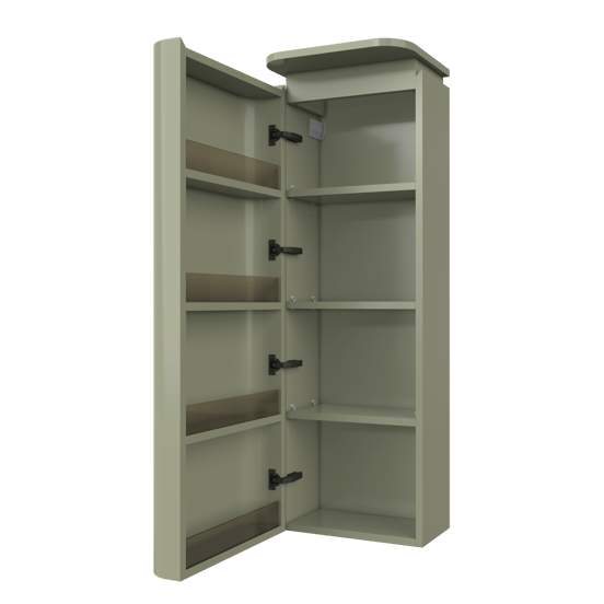 Balmani Moon colonne salle de bains suspendu gauche vert sauge 44 x 32 x 130 cm