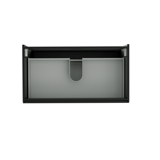 Storke Edge zwevende wastafelonderkast 95 x 52 cm Mat Zwart 2 lades