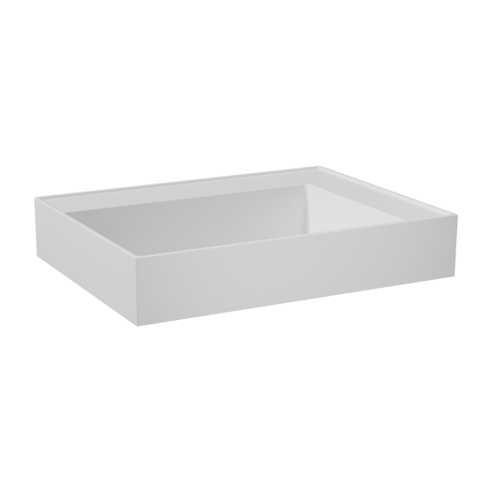 Balmani Argila asymmetrisch linkse wastafel composietmarmer mat wit 60 x 46 cm