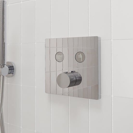 BLAUFOSS Switch-Line inbouw thermostaat 2 uitgangen chroom incl. inbouwelement