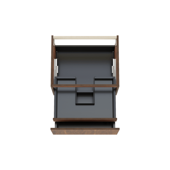 Balmani Sfera zwevende wastafelonderkast 67,5 x 55 cm Amerikaans notenhout 2 lades