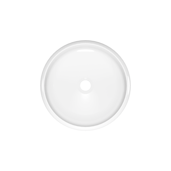 Luca Varess Vita vasque à poser porcelaine blanc brllant rond Ø 36 cm