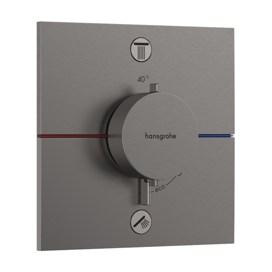 Hansgrohe Showerselect Comfort E Robinet de baignoire encastré 2 sorties Brushed Black Chrome