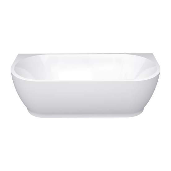 Linie Paulo halfvrijstaand bad 180 x 80 cm acryl Glanzend Wit