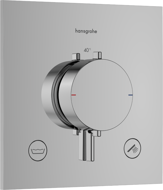 Hansgrohe Ecostat Comfort E Robinet de baignoire encastré 2 fonctions chrome brillant EN1717