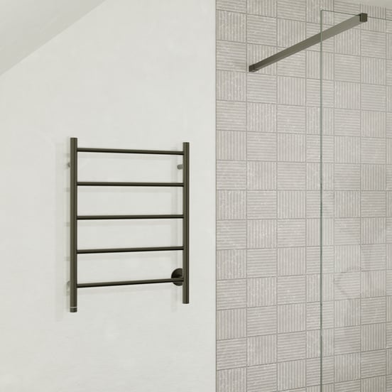 Blaufoss Odda Alto chauffe-serviette 75 x 55 cm brushed gunmetal 50W