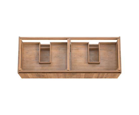Balmani Idra zwevende wastafelonderkast 150 x 55 cm teakhout 4 lades