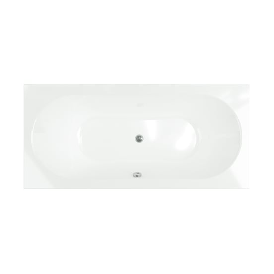 Luca Varess Snello tweepersoons inbouwbad 180 x 80 cm acryl hoogglans wit