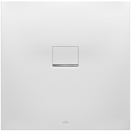 Villeroy & Boch Squaro Infinity Duschwanne: 160 x 90 cm, Quaryl, Weiß matt