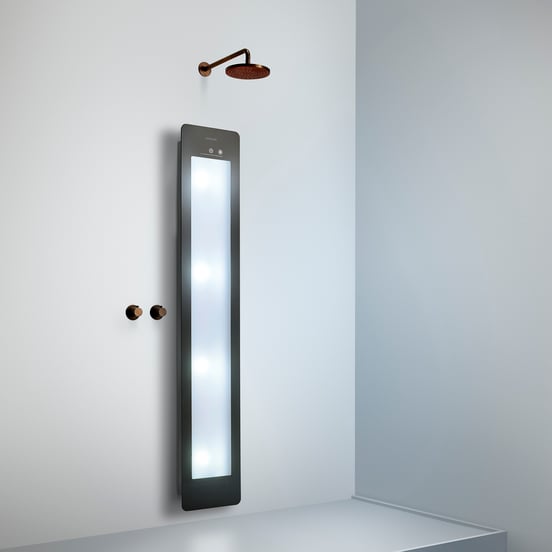 Sunshower Plus L Infrarot und UV Flache Aufputz Befestigung black