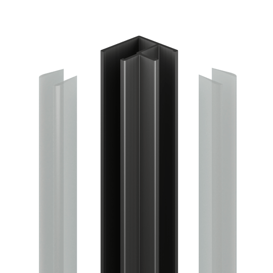 Balmani Modular hoekprofiel 200 cm brushed gunmetal