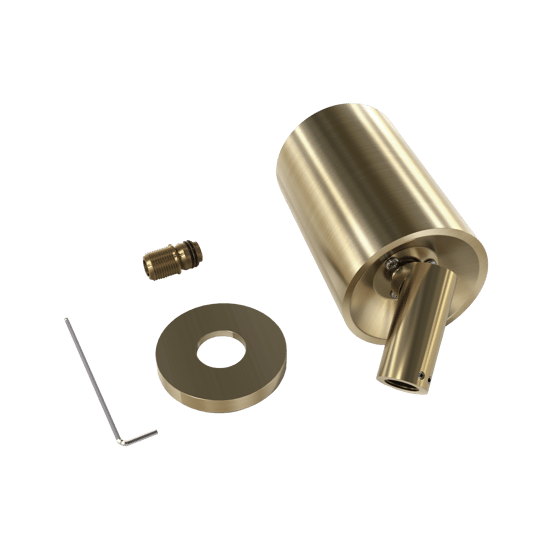 Blaufoss Luxor 90 Tête de douche rond 14 x 9 cm avec support mural brushed champagne gold