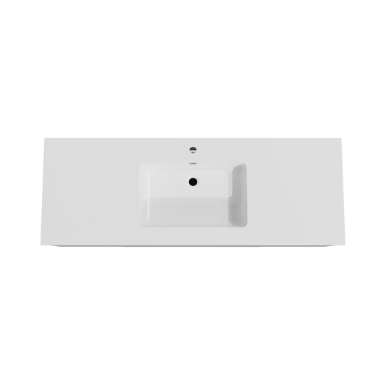 Storke Edge zwevend badmeubel 145 x 52 cm hoogglans wit met Diva enkele wastafel in composietmarmer hoogglans wit