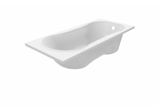 Luca Varess Trasime Einbaubadewanne 170 x 75 cm, Acryl Weiß mat