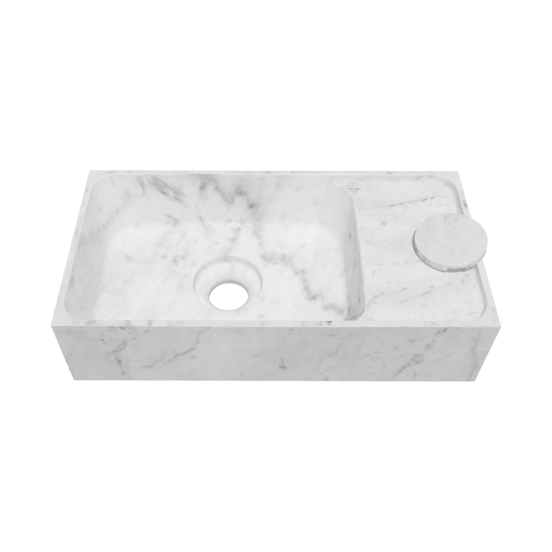 Balmani Dama lave-mains 42 x 21 cm Marbre Carrara