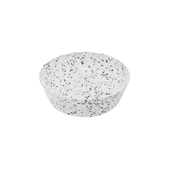 Balmani Still vasque à poser blanc/noir terrazzo mat rond  Ø 38 cm
