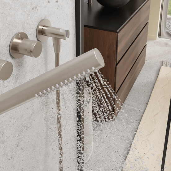 Blaufoss Pavilion thermostat encastrable Brushed Coolmetal incl élément intégré