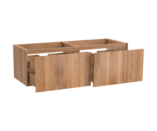 Balmani Idra zwevende wastafelonderkast 150 x 55 cm teakhout 4 lades