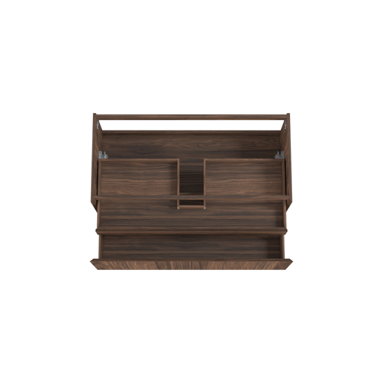 Balmani Idra zwevende wastafelonderkast 120 x 55 cm fineer notenhout 2 lades