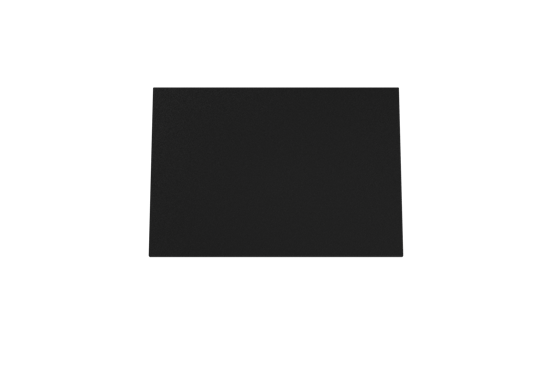 Storke Panton Einzelwaschtischplatte, mattschwarze pulverbeschichtete mdf, 75 x 52 cm