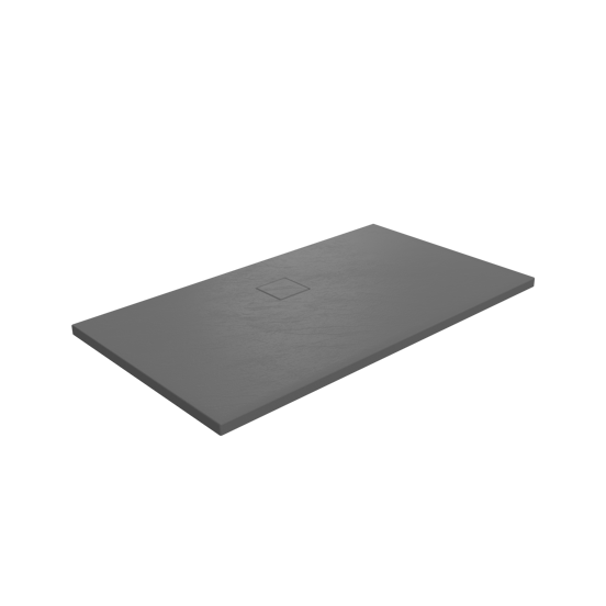 Linie Rumba receveur de douche 140 x 90 cm acrylique gris foncé texture ardoise