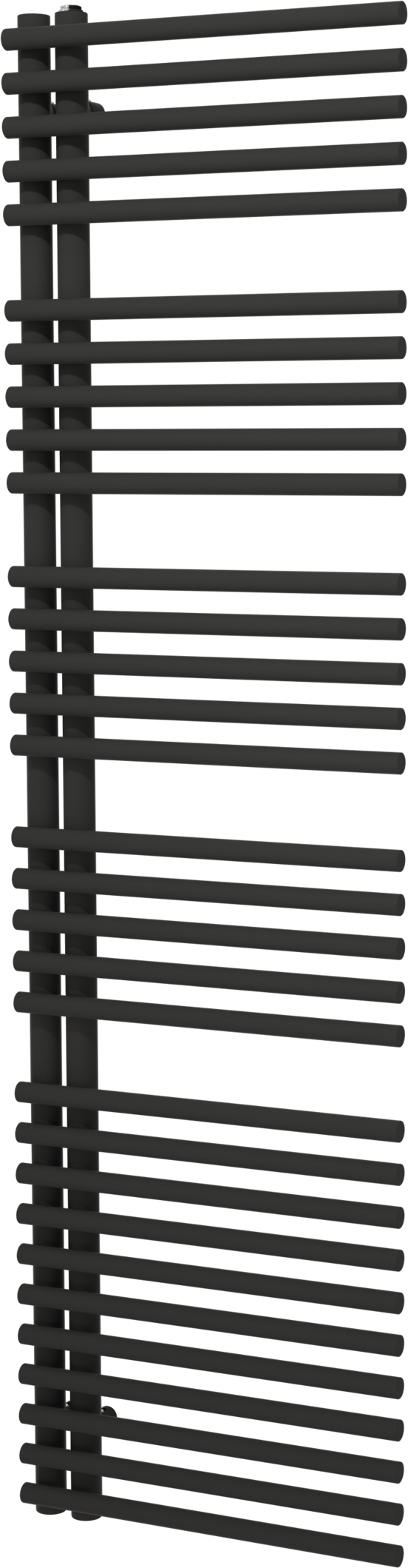 Vipera Nevada sèche-serviettes Simple 50 x 180 cm chauffage électrique noir mat raccordement central 734W, résistance incluse