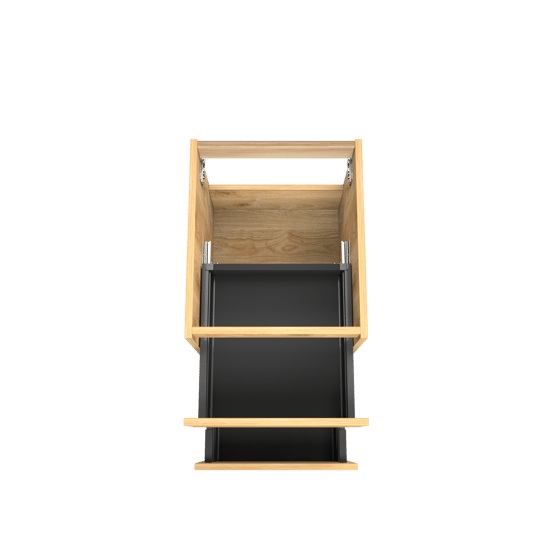 Balmani Lucida zwevende wastafelonderkast 45 x 55 cm ruw eiken 2 lades