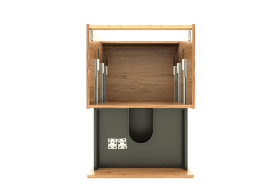 Balmani Lucida meuble sous-vasque a poser 67,5 x 55 cm teck 3 tiroirs