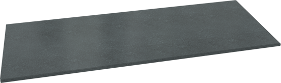 Balmani Stretto Einzel- oder Doppelwaschtischplatte, Granit poliert, 150 x 55 cm