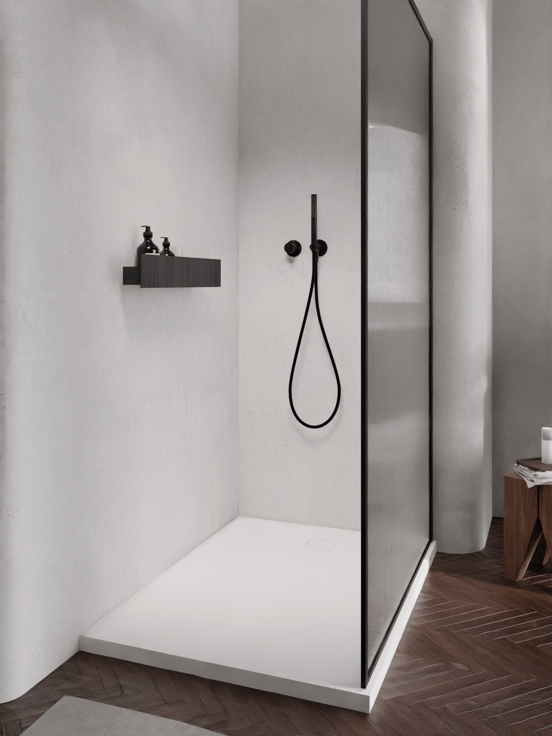 Balmani Bayou receveur de douche 180 x 90 cm solid surface blanc mat