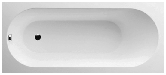 Villeroy & Boch Oberon eenpersoons inbouwbad 180 x 80 cm quaryl Hoogglans Wit