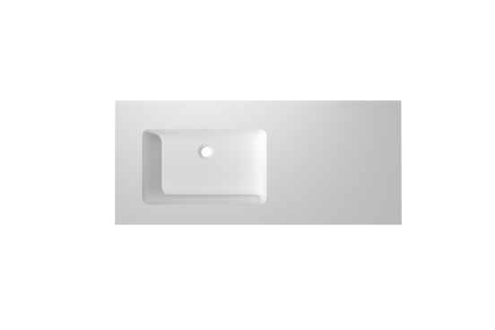 Storke Mata High asymmetrisch linkse wastafel matte Solid Surface 120 x 52 cm