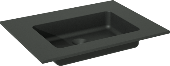 Storke Scuro enkele wastafel mat kwarts 60 x 46 cm